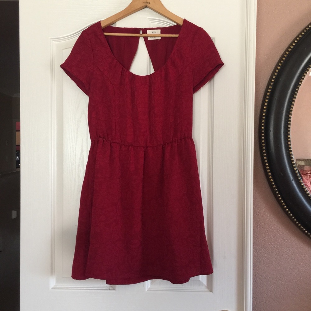 Maroon skater dress